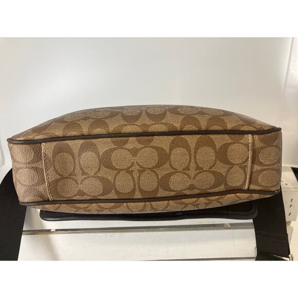 COACH F71102 BUSINESS HERITAGE STRIPE MAP PVC LEATHER BAG (ASIS) - Picture 8 of 16